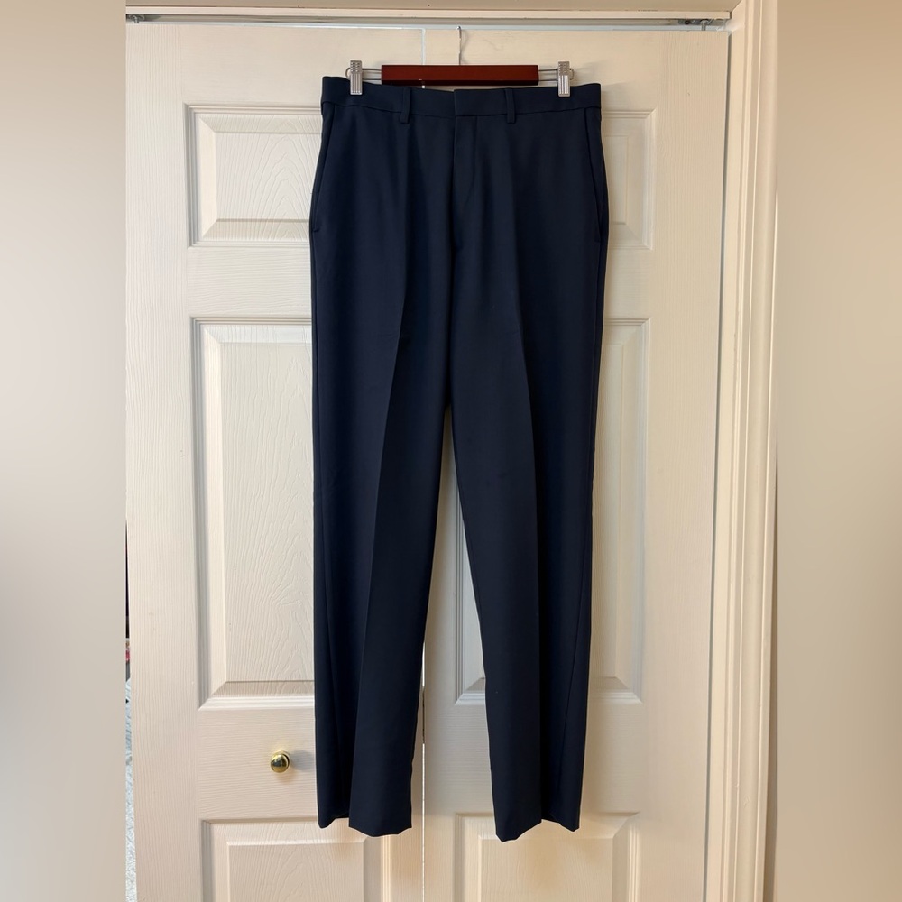 Haggar Men's Navy Dress Pants - Classic Flat Front
